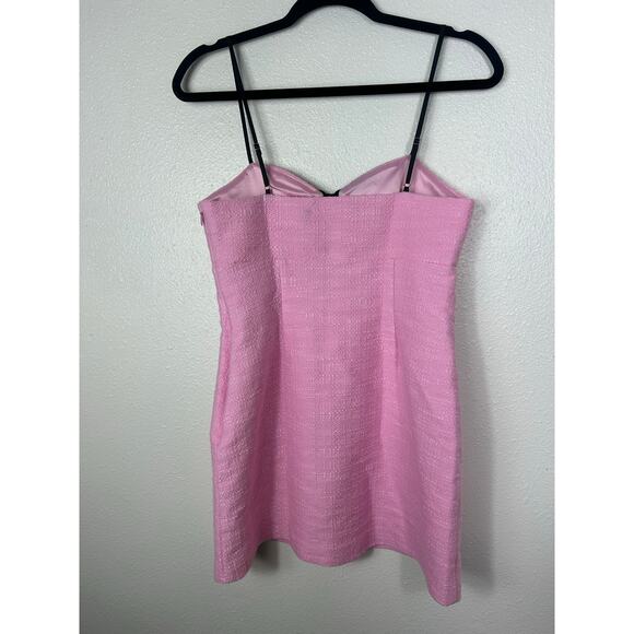 Loveshackfancy Adelaide Tweed Mini Dress Pirouette Pink Sz 4 - Picture 11 of 12